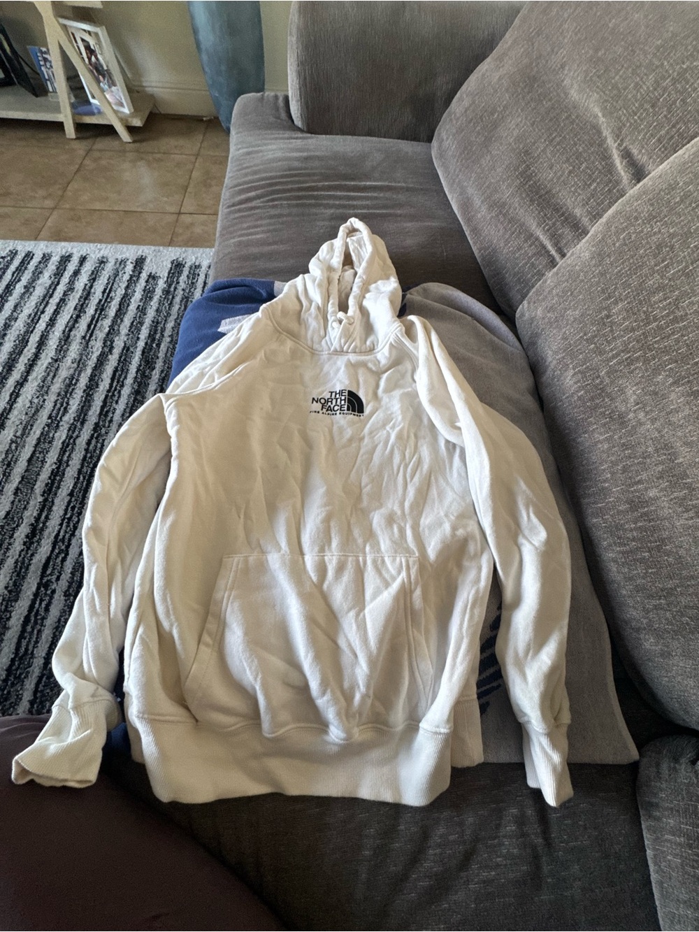 The North Face Off-White Hoodie with Black Logo
